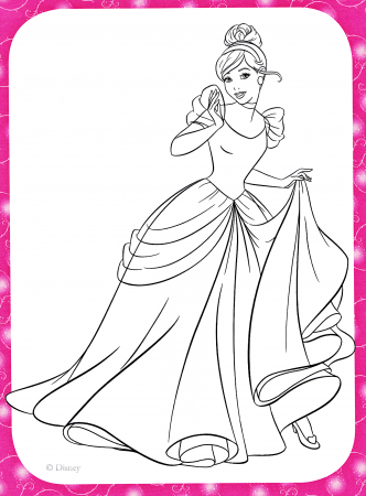 coloring pages disney princesses cinderella for preschoolers ...