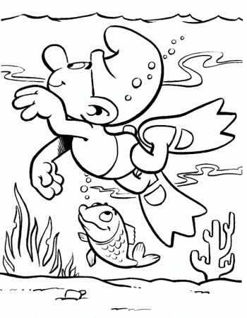 9 Pics of Swimming Cartoon Coloring Pages - Coloring Pages ...