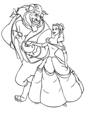 Beauty and the beast coloring pages. Download and print Beauty and ...