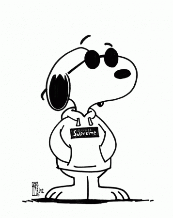 Snoopy Supreme coloring pages