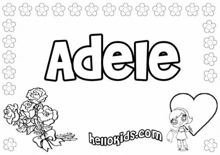 Adele coloring pages - Hellokids.com