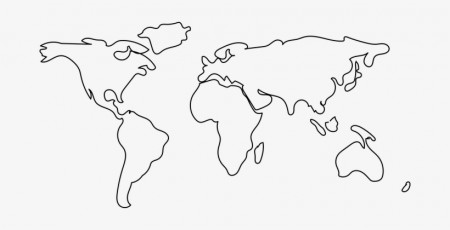 Map, World, Mundi, Earth, Continents - Earth Map Black And White - Free  Transparent PNG Download - PNGkey