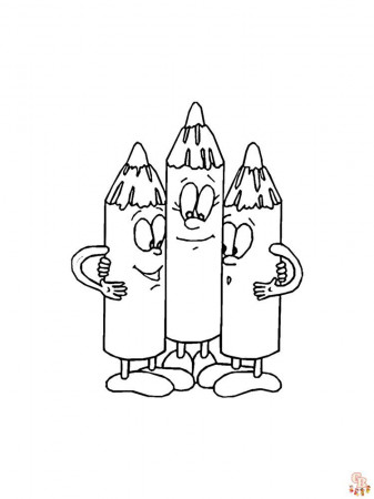 Pencil Coloring Pages Free Printable and Easy Coloring Pages