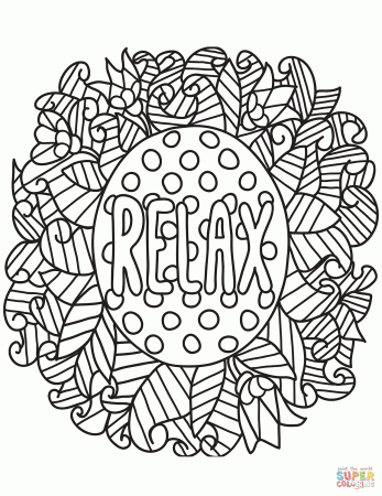 Relax coloring page | Free Printable Coloring Pages