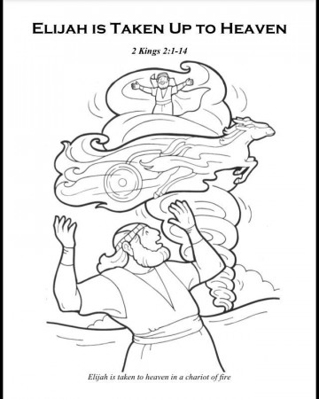 Elijah, Elisha, and the Chariot of Fire | Christian coloring pages ...
