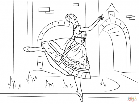 Ballet Coloring Pages Ballerina Hearts - Colorine.net | #22083