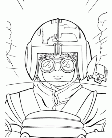 High-quality Star Wars X-wing pilot coloring page to print ...
