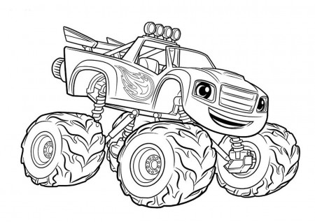 Coloring Sheets : Blaze And Thester Machines Coloring Pages High ...