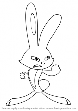 Learn How to Draw Rabbit from Skunk Fu! (Slugterra) Step by Step ...