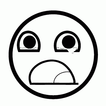 Sad Face Awesome Coloring Page | Wecoloringpage