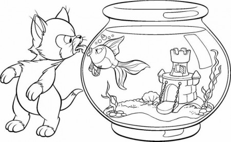 Figaro & Cleo (Pinocchio) | Disney~Coloring Pages | Pinterest ...