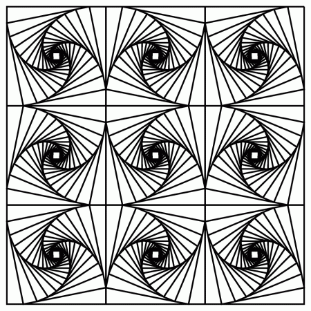 Optical illusion coloring pages | Only Coloring Pages