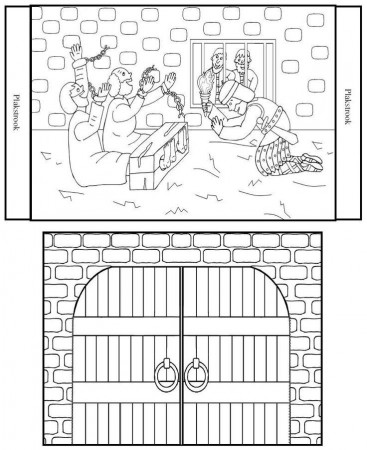 Paul And Silas In Prison Coloring Page - Coloring Pages for Kids ...
