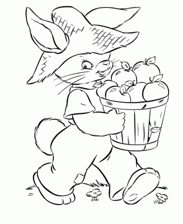 Easter Bunny Coloring Pages | BlueBonkers - Peter Cottontail fun ...