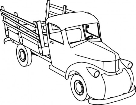 Printable Old Truck Coloring Page - Free Printable Coloring Pages for Kids