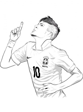 Neymar coloring pages. Download and print Neymar coloring pages.