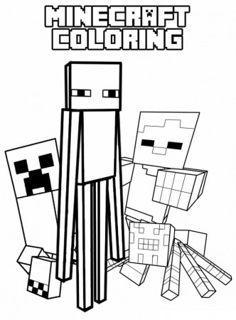 Printable Minecraft Coloring Page - Free Printable Coloring Pages for Kids