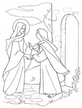 Mary And Elizabeth Coloring Pages - Coloring Page