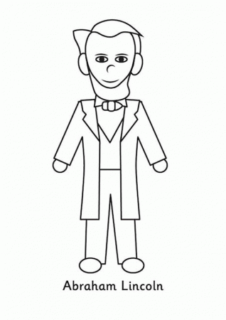A Kids Drawing of Abraham Lincoln Coloring Page - Free & Printable ...