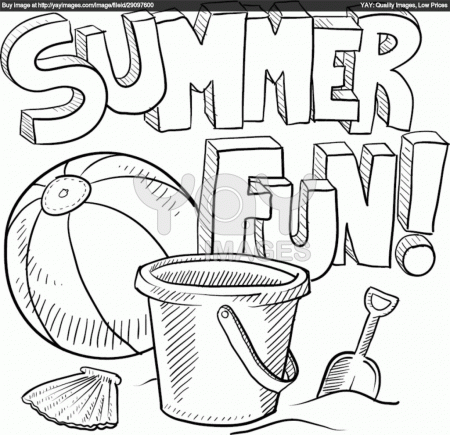 summer fun coloring book pages. beach in summer coloring page for ...