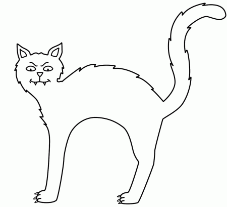 Black Cat Coloring Pages Templates - Coloring Pages For All Ages