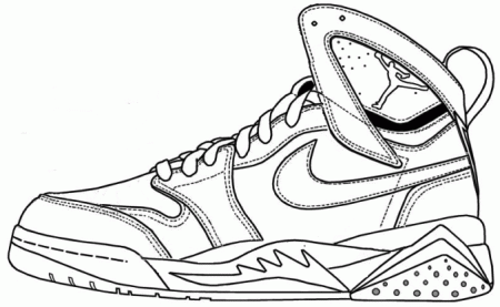 Air Jordan Shoe Coloring Pages Printable 1 | Nike shoes jordans, Jordans,  Sneakers sketch