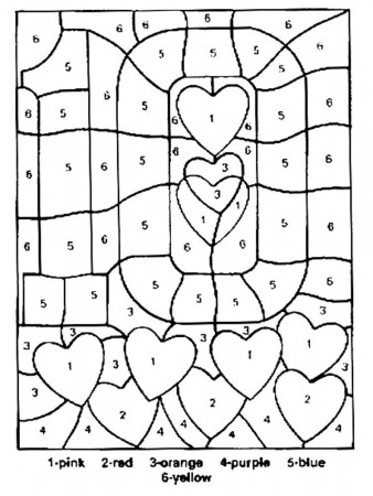 Free Printable Color by Number Coloring Pages | Valentine coloring ...