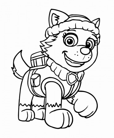Coloring Pages : Everest Paw Patrol Coloring Luxury For Skye ...
