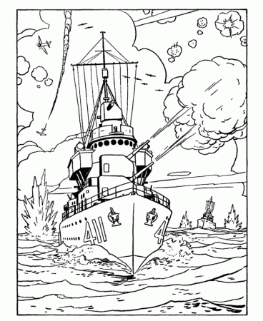 Pearl Harbor coloring book printable and online