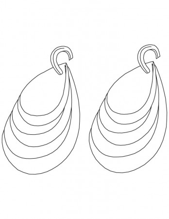 earrings coloring pages - Clip Art Library