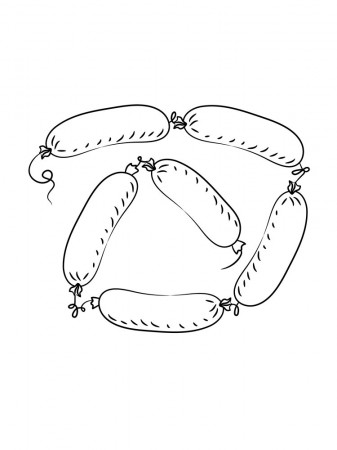 Sausages coloring pages. Free Printable Sausages coloring pages.