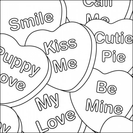 Valentines Day Hearts Coloring Pages drawing free image
