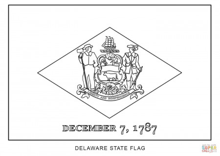 Flag of Delaware coloring page | Free Printable Coloring Pages