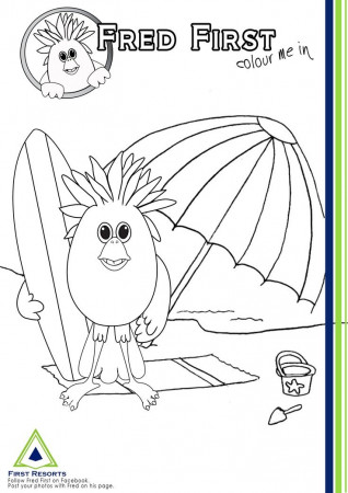 Fred First Coloring page, surfs up | Fred First | Pinterest ...