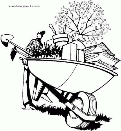 Gardening Color Page Coloring Pages Plate Sheet | Coloring pages, Garden  coloring pages, Printable coloring pages