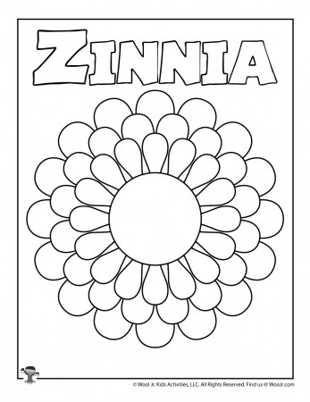 Z is for Zinnia Coloring Page | Woo! Jr. Kids Activities : Children's  Publishing