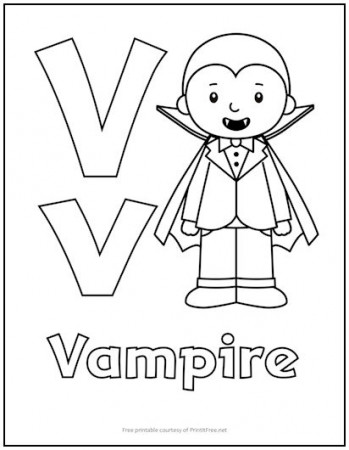 Alphabet Letter “V” Coloring Page | Print it Free
