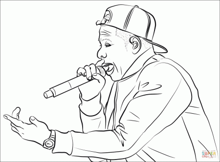 Jay Z coloring page | Free Printable Coloring Pages