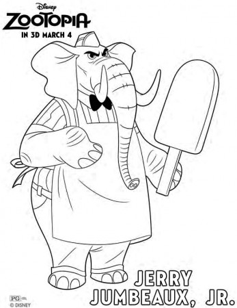 Zootopia coloring pages Jerry