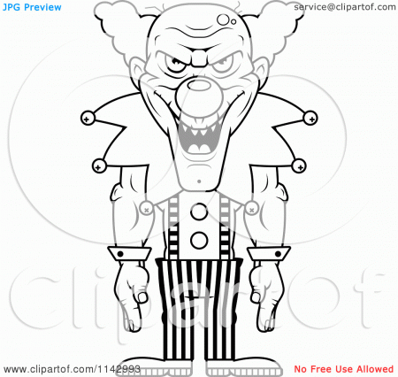Of Scary Clowns - Coloring Pages for Kids and for Adults
