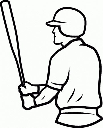 Little League Batter Coloring Page | Sports pages of ...