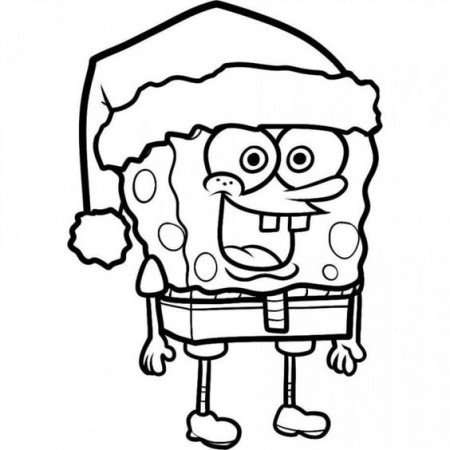 Spongebob Christmas Coloring Page