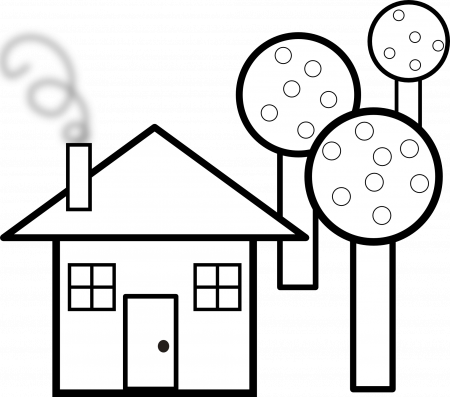 Haunted House Coloring Page | Clipart Panda - Free Clipart Images