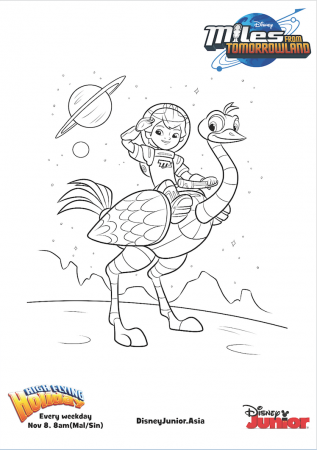 Miles From Tomorrowland – Miles and Merc Colouring Page | Disney ...