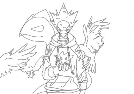 Printable Fumikage Tokoyami Coloring Pages - Anime Coloring Pages