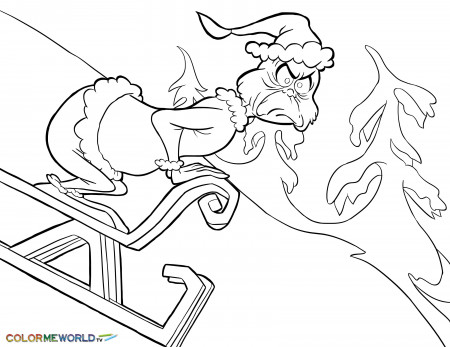 Ten on the sled coloring pages