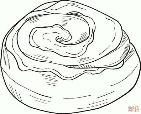Cinnamon Roll coloring page | Free Printable Coloring Pages
