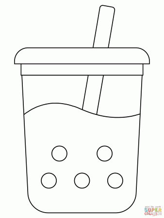 Bubble Tea coloring page | Free Printable Coloring Pages