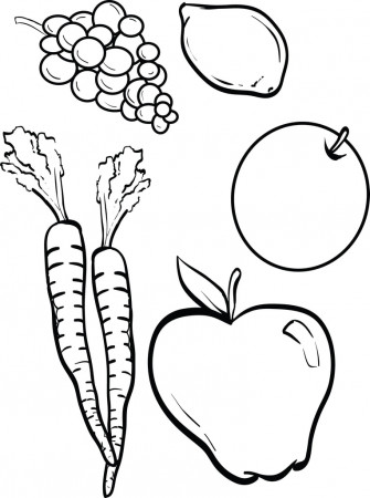 Printable Fruits and Vegetables Coloring Page for Kids – SupplyMe