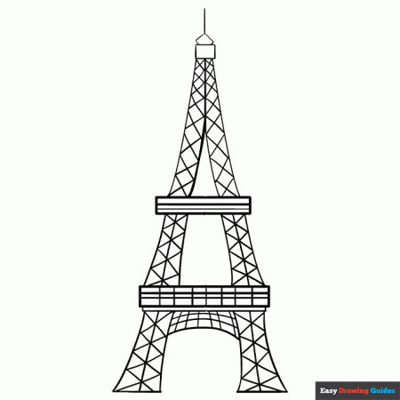 Eiffel Tower Coloring Page | Easy Drawing Guides